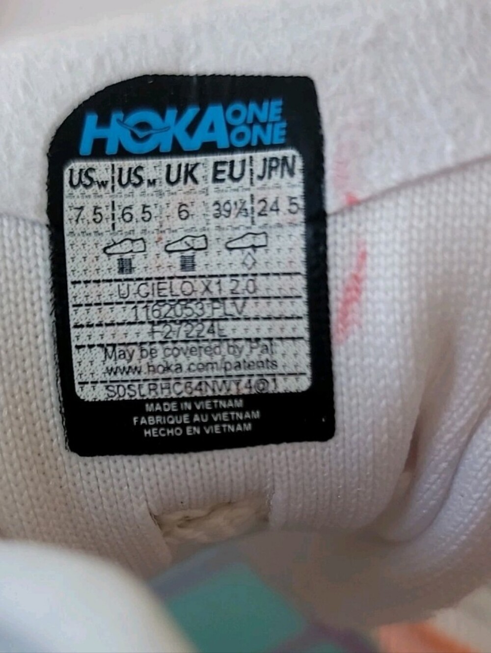Hoka One One Cielo X1 2.0 Frost Lava Women's Running Shoes Size 7.5 1162053-PLV - Picture 9 of 9